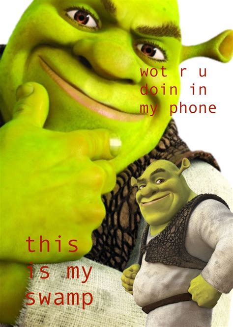 Homemade Shrek Lockscreen To Keep Ppl Out Of Ur Swamp Funny