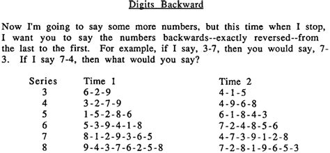 Test 3 Digit Span Backward Dsb Source Gilker 1992 Download