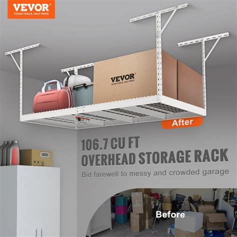 Vevor Overhead Garage Storage Rack 4x8 Garage Ceiling Storage Racks