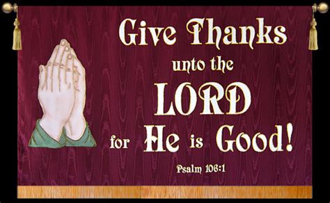Give Thanks To The Lord For Our Blessings Harvest Church Banner