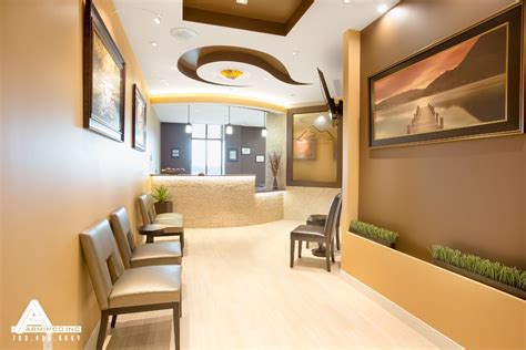 Warm And Inviting Waiting Area Dental Office Design By Arminco Inc