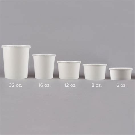 Choice 6 Oz White Double Poly Coated Paper Food Cup With Vented