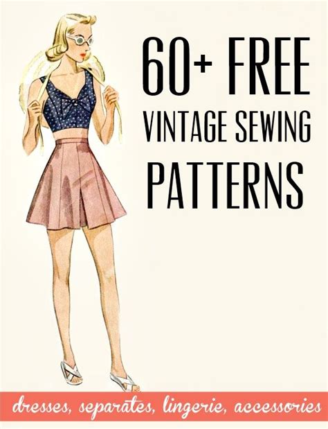 Free Vintage Sewing Patterns Va Voom Vintage Vintage Fashion Hair Tutorials And Diy Style