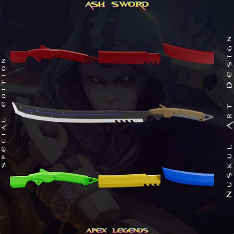 Stl File Ash Sword Apex Legends Collectible 🗡️・3d Printable Design