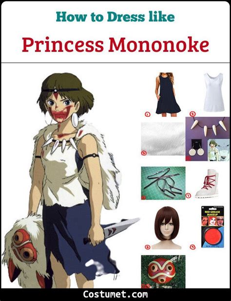 Princess Mononoke Costume For Cosplay And Halloween Princess Halloween Costume Princess
