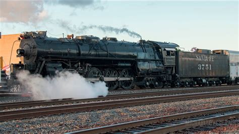 4k Santa Fe 3751 Steam Locomotive Departing The 2017 Fullerton