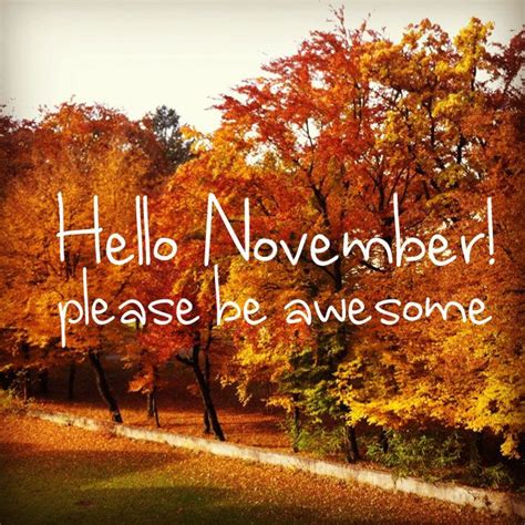 Hello November Please Be Awesome November Hello November November