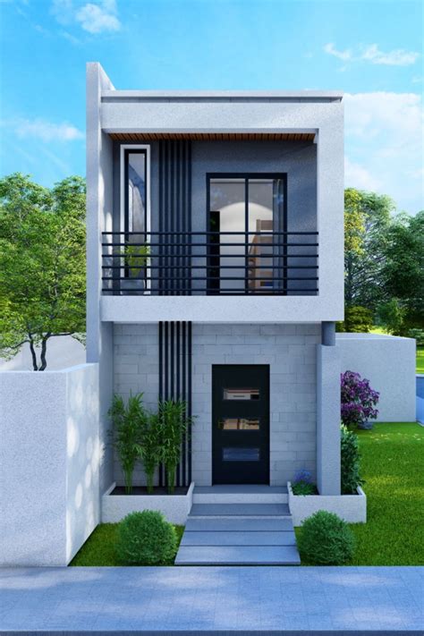 4x7 Meters Two Storey Small House With 2 Bedrooms On The First Floor