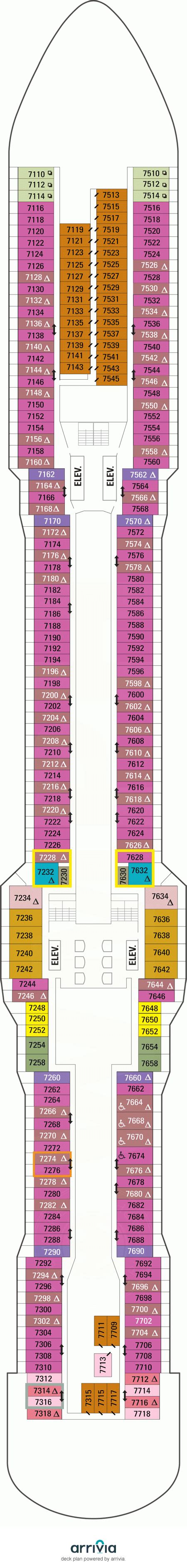 Ovation of the Seas Deck Plans | Deck 7 | What's on Deck 7 on Ovation
