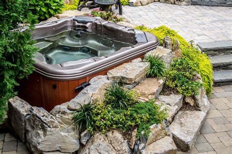 Landscape With Hot Tub