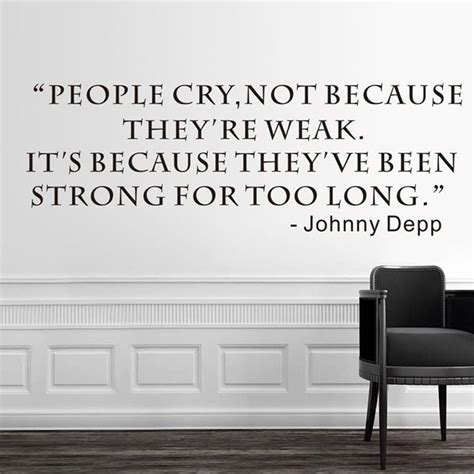 people cry not because they are weak quotes wall sticker text vinyl removable diy living room