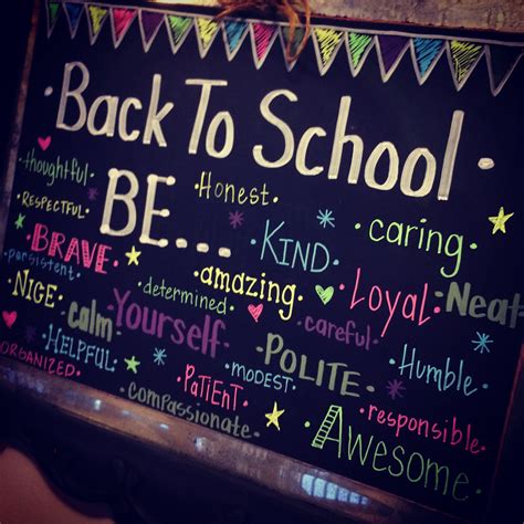 Chalkboard Art Back To School Back To School Chalkboard