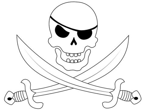 Pirate Swords Coloring Page Free Printable Coloring P