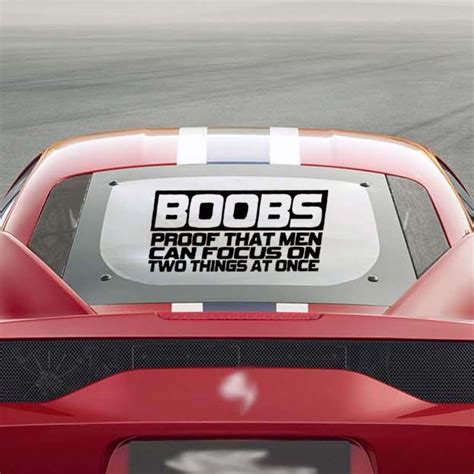 2018 For Boobs Proof That Men Can Focus Sticker Funny Car Styling Jdm Race Car Truck Window
