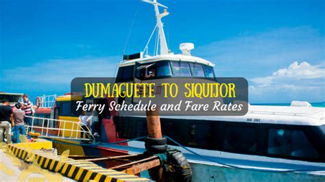 Yozshuzragore a book to sample when the time is right and to come back to when another time is right, maybe again and again. Dumaguete to Siquijor : Ferry Schedule and Fare Rates ...