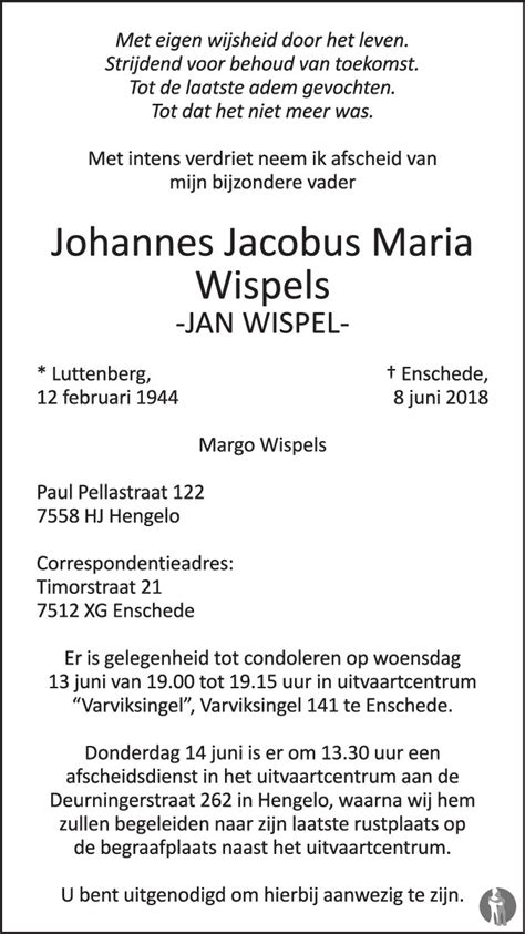 Johannes Jacobus Maria Jan Wispel Wispels