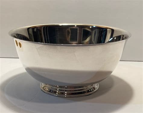 Vintage Footed Paul Revere Reproduction Bowl Oneida Silver Company 8
