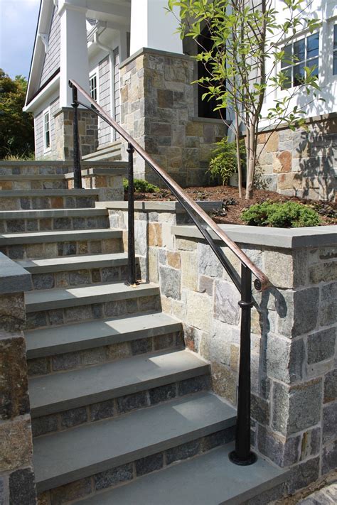 Read further for modern ideas on outdoor stairs. Bronze & Steel (exterior) in 2020 | Exterior handrail ...