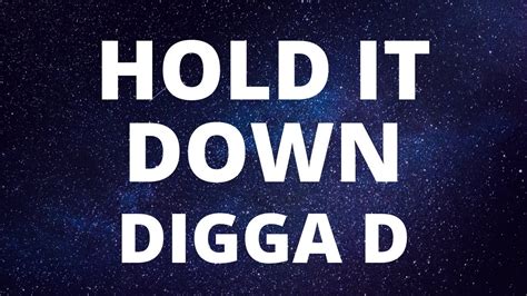 Digga D Hold It Down Lyrics Youtube