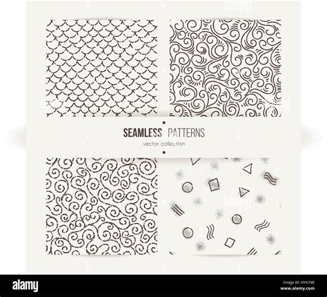 Collection Of Abstract Seamless Patterns Stock Vector Image And Art Alamy