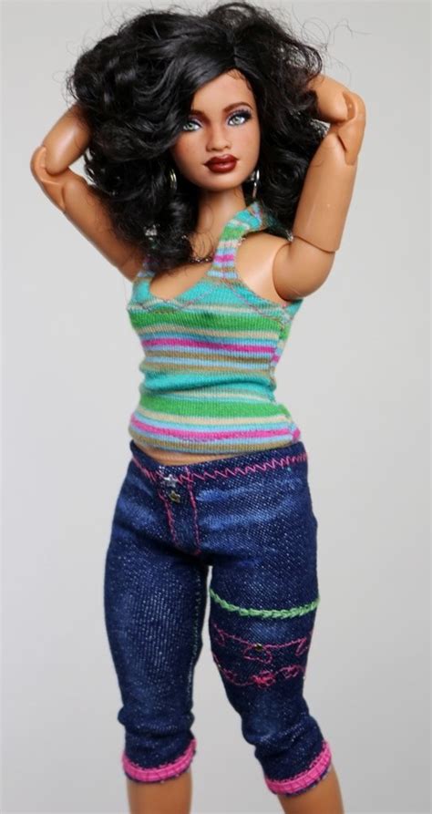 Sold Ola Rae Biracial Ooak Mbili Barbie Hybrid Repaint On A Curvy
