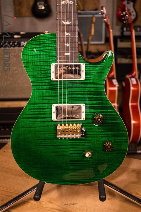 prs paul reed smith singlecut tremolo custom 10 top faded emerald natu ish guitars