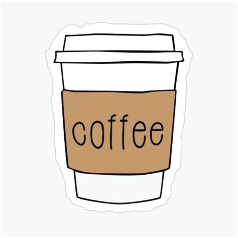 coffee cup sticker by jamie maher coffee stickers drink coffee by kollege dezigns aesthetic