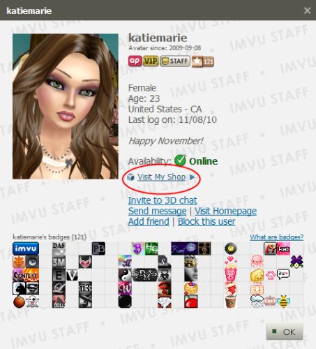 Imvu avatar card viewer avatar card viewer will show you all the information you would normally see, such as online status, tagline, interests etc. IMVU - Official Catalog