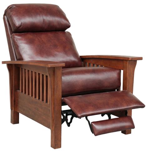 Mission Recliner Barcalounger Leather Recliner Reclining Arm Chair