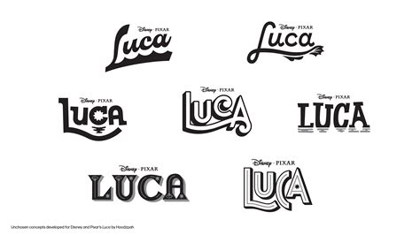 Distintas Versiones Tipográficas Para Luca Lo último De Disney Pixar