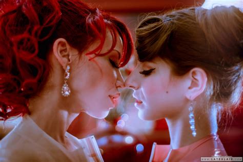 Wallpaper Women Model Anime Love Red Hair Emotion Lesbians