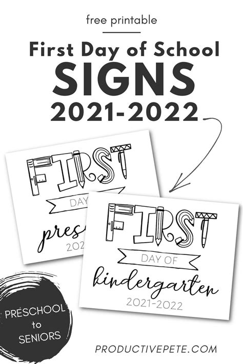 Free Printable First Day Of School Signs 2022 2023 Artofit