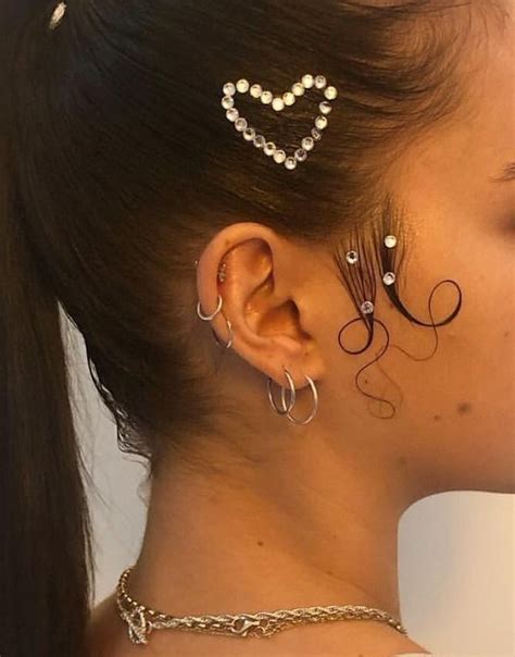 skyyrain ⛈ aesthetic hair earings piercings ear piercings