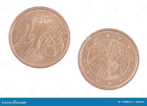 2 Cent Euro Coin Isolated On A White Background Stock Photo Image Of