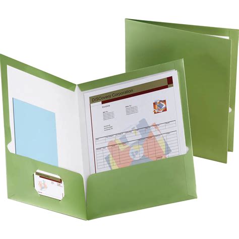 Oxford Oxf5049560 Metallic Two Pocket Folders 25 Box Green