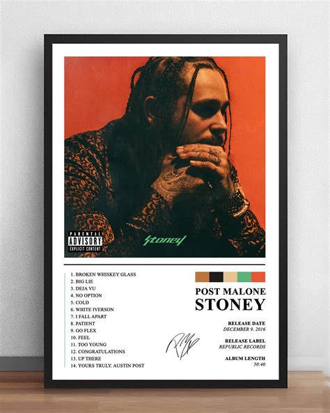 Malone Poster Stoney Album Poster Rap Poster Etsy Vrogue Co