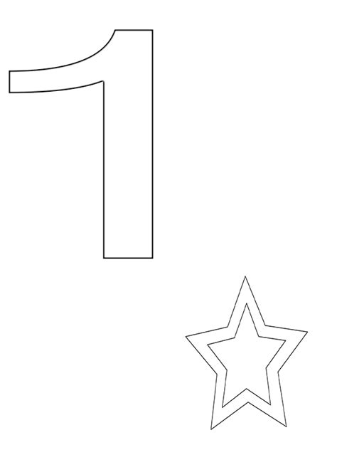 Free Printable Number 1 Coloring Pages