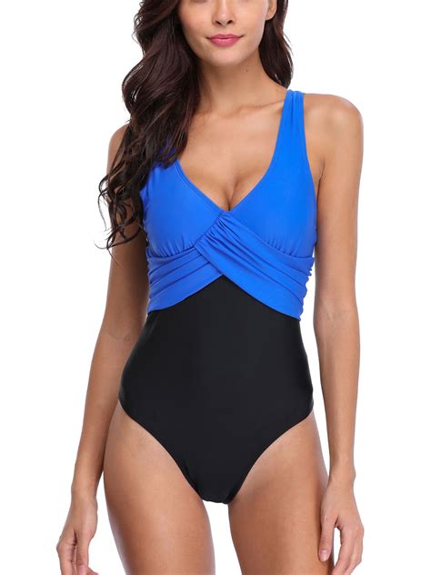 Charmo Charmo Women S Plunge Neck One Piece Swimsuit Backless