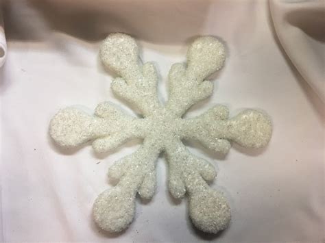 16″ White Glittered Snowflake Affordable Elegance Inc