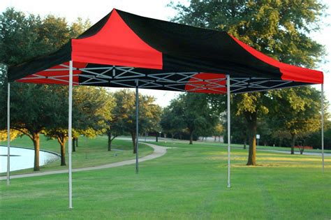 Buy a 20×20 canopy tent now! 10 x 20 Black and Red Pop Up Tent Canopy Gazebo