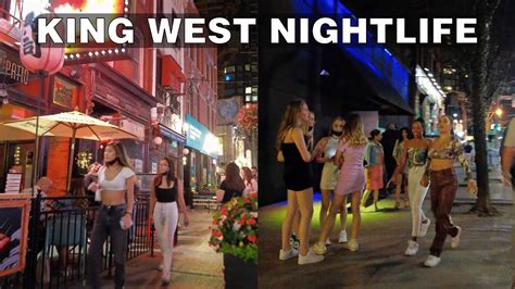 Friday Nightlife On A Busy King West In Downtown Toronto July 2021