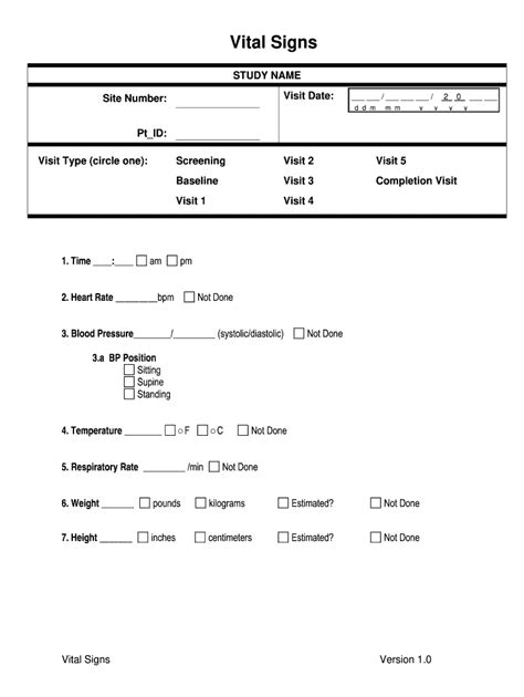 Free Printable Vital Signs Forms Medical Charts Printable Vital Hot Sex Picture