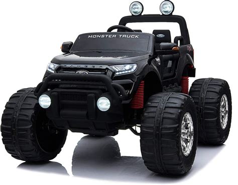 Riricar Electric Ride On Toy Car Ford Ranger Monster Truck 4x4 Black