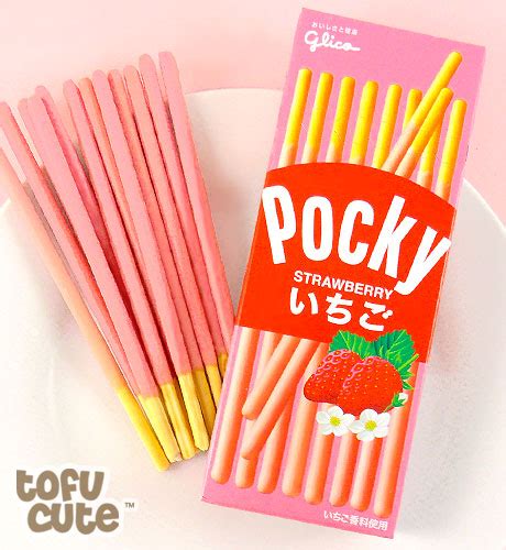 Buy Glico Japanese Pocky Biscuit Sticks Strawberry Ichigo At Tofu Cute
