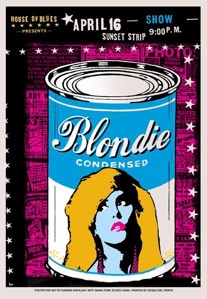 Blondie Concert Poster Design Vintage Concert
