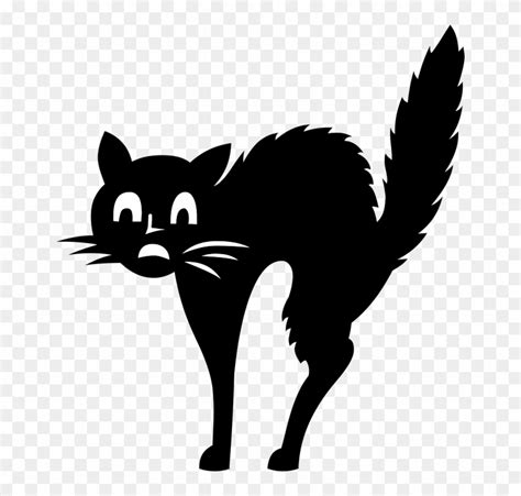 Scared Cat Public Domain Vectors Halloween Black Cat Svg Free