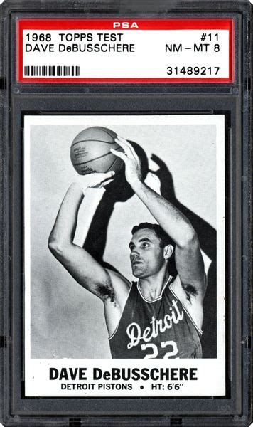 1968 Topps Test Dave Debusschere Psa Cardfacts®