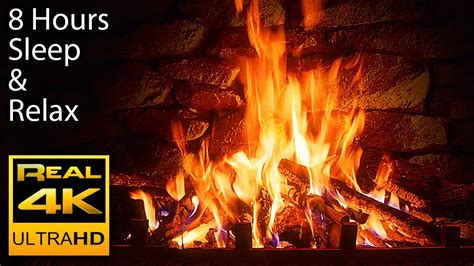 🔥 The Best 4k Relaxing Fireplace With Crackling Fire Sounds 8 Hours No