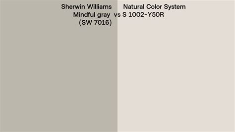 Sherwin Williams Mindful Gray Sw 7016 Vs Natural Color System S 1002