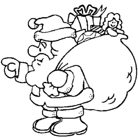 HOTTE PÈRE NOËL  Coloriage Hotte Père Noël en Ligne Gratuit a imprimer